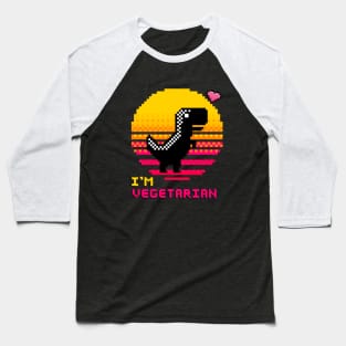 Vegetarian T Rex Baseball T-Shirt